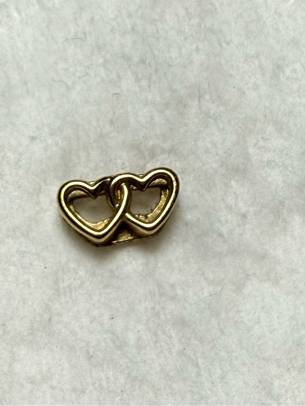 KEEP Collective Gold Double Interlocking Heart Bracelet Charm